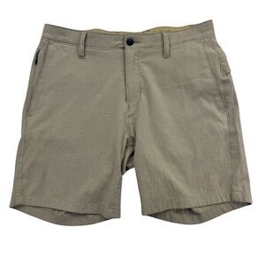 Proof Chino Shorts Mens 31 Beige Stretch Mid-Rise Flat Front Outdoor Huckberry